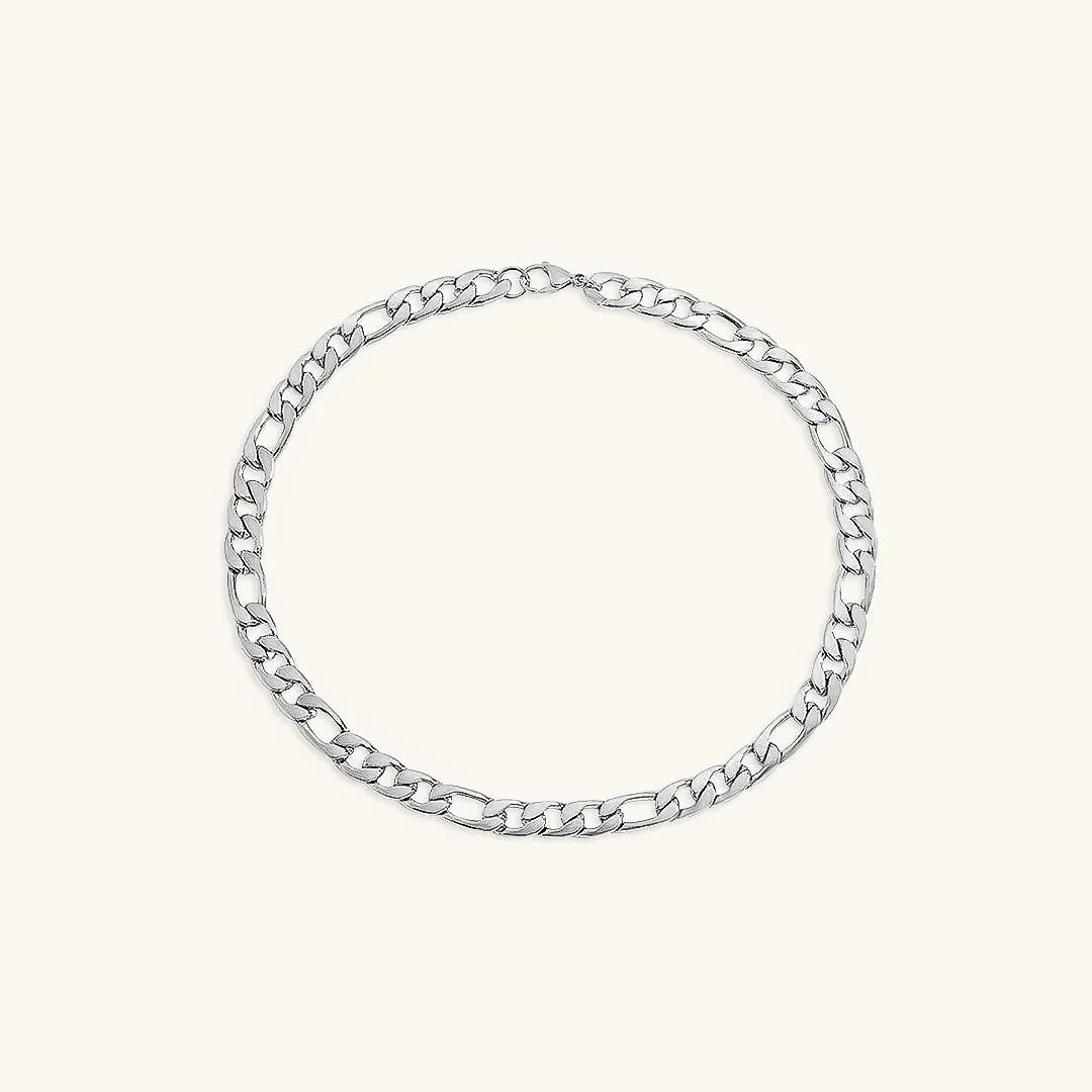 Gold-Plated Alternating Link Chain Necklace
