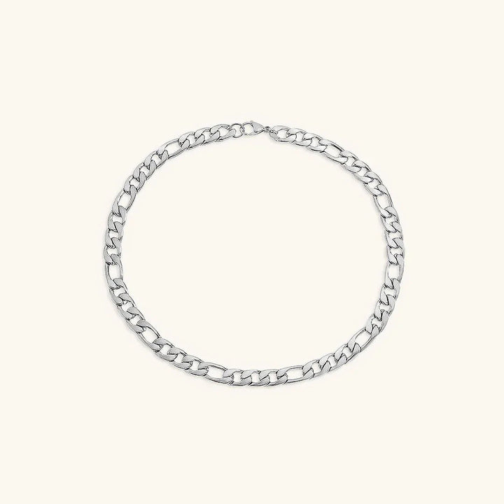Gold-Plated Alternating Link Chain Necklace