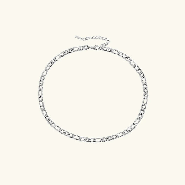 Gold-Plated Alternating Link Chain Necklace