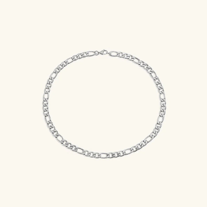 Gold-Plated Alternating Link Chain Necklace