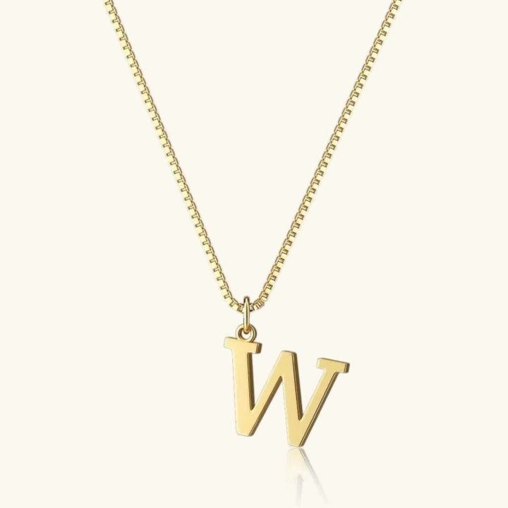 Gold-Tone Letter Initial Pendant Necklace