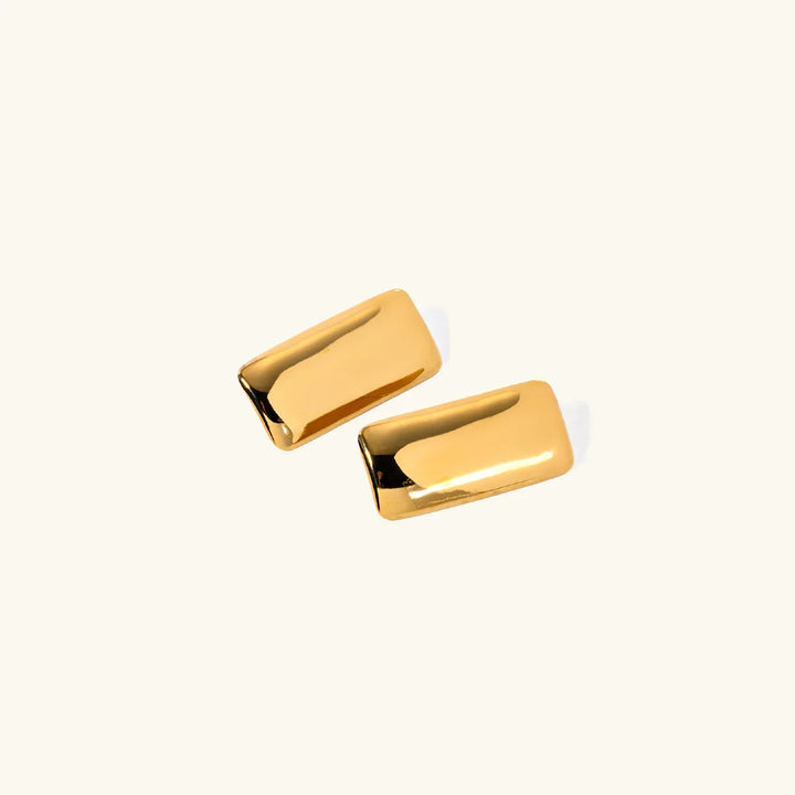 Gold-Plated Geometric Earrings with Waterproof Stainless Steel