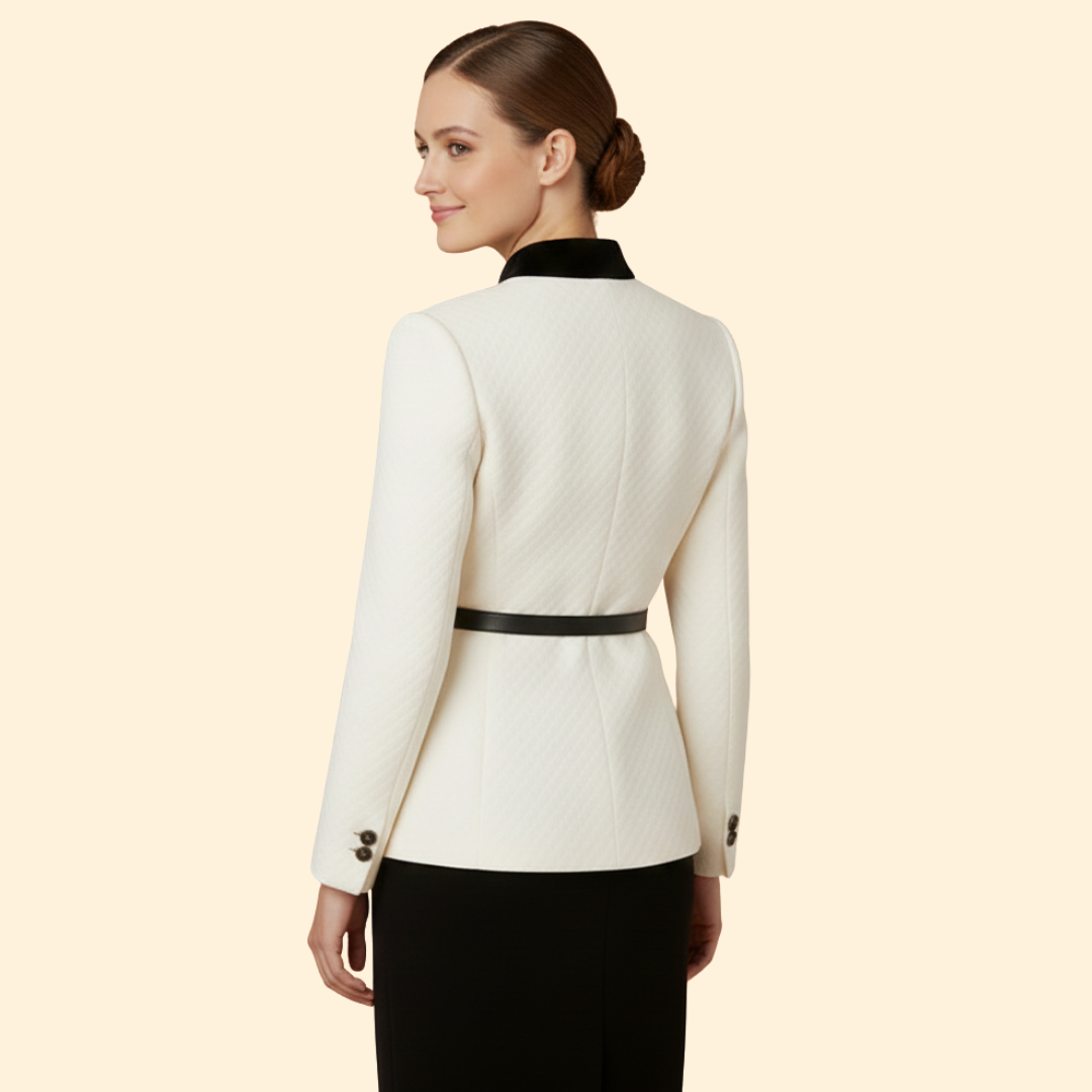 Women Blazer with Belted Waist