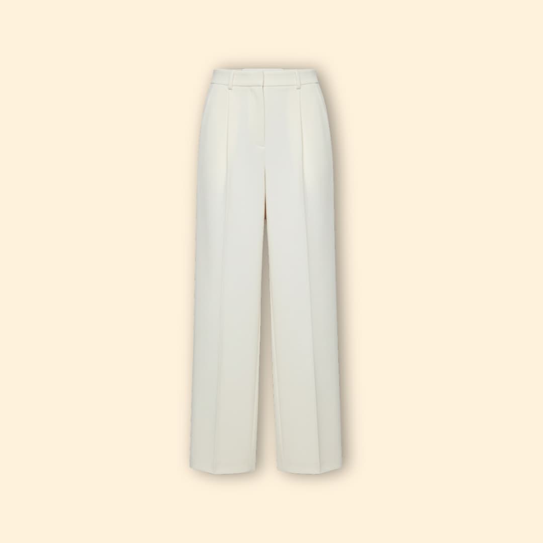 Women Pleated Pants with Wide Leg