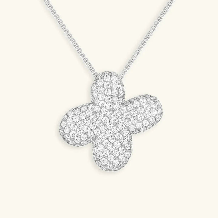 Gold-Plated Bubble Initial Diamond Necklace