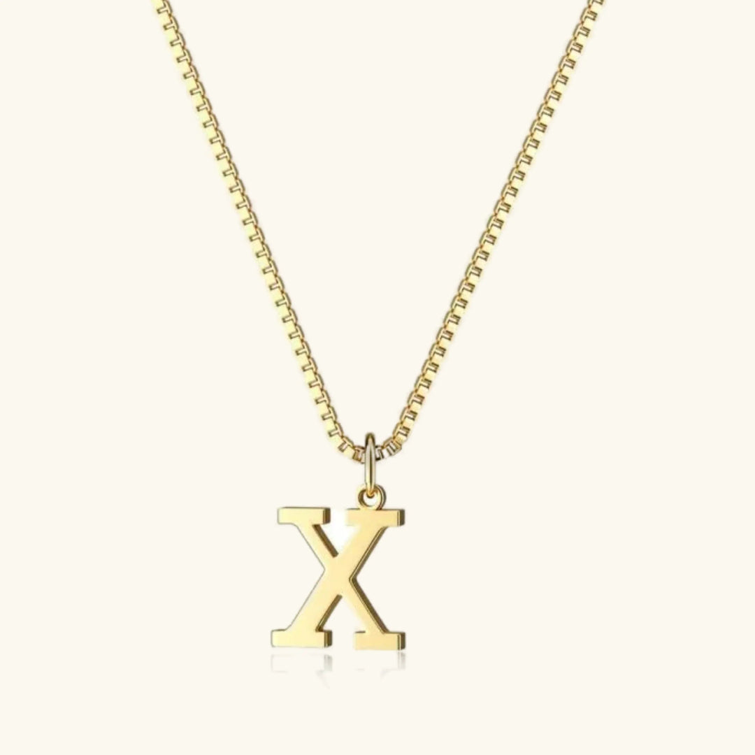 Gold-Tone Letter Initial Pendant Necklace