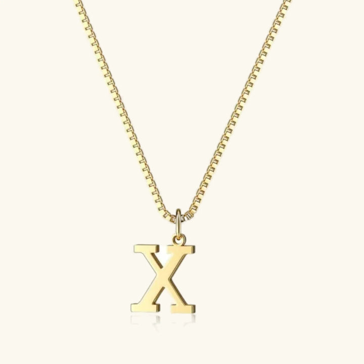 Gold-Tone Letter Initial Pendant Necklace