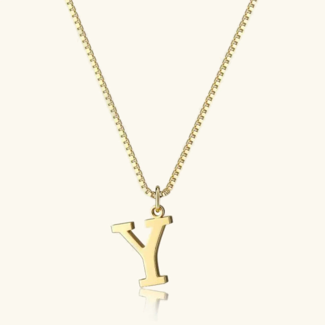 Gold-Tone Letter Initial Pendant Necklace