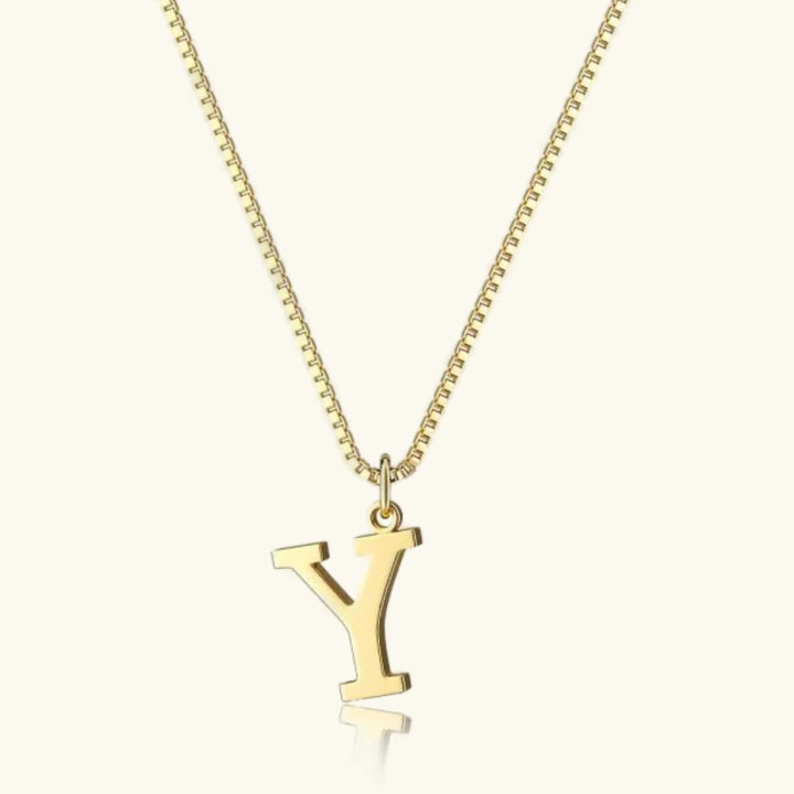 Gold-Tone Letter Initial Pendant Necklace