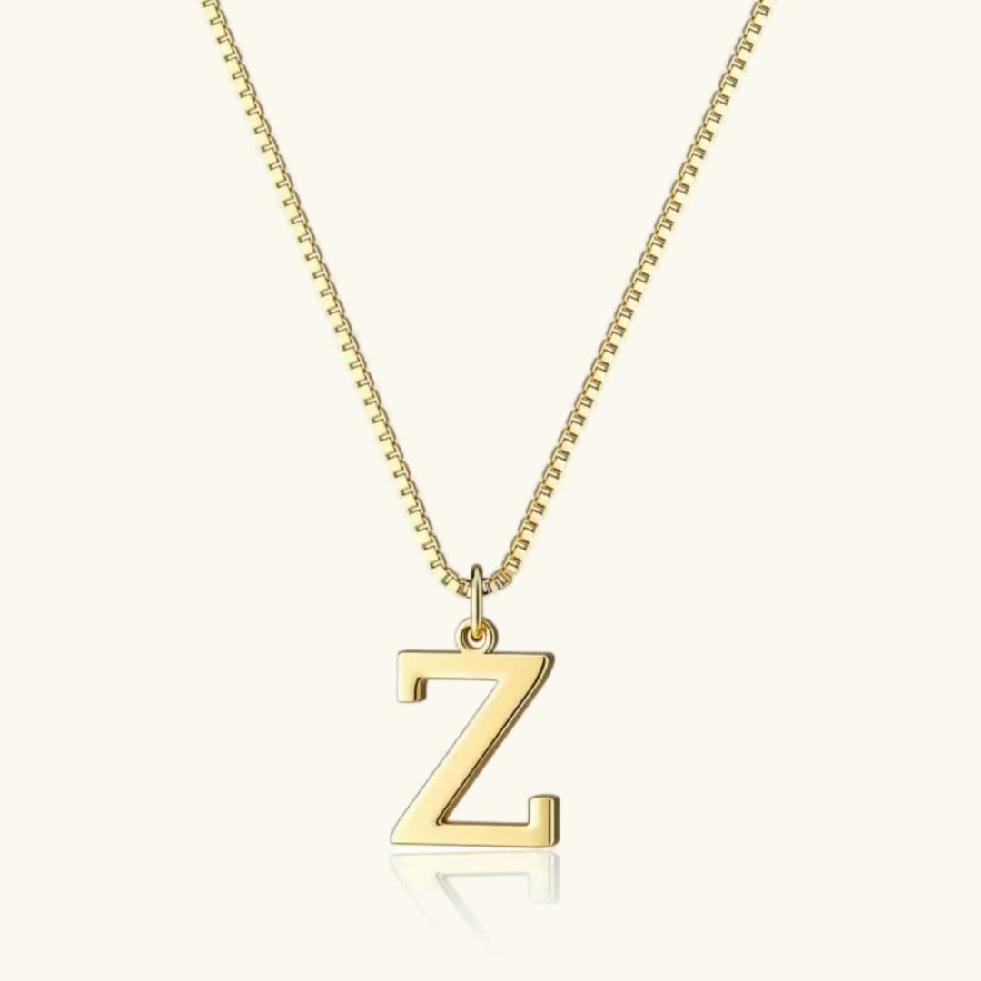 Gold-Tone Letter Initial Pendant Necklace