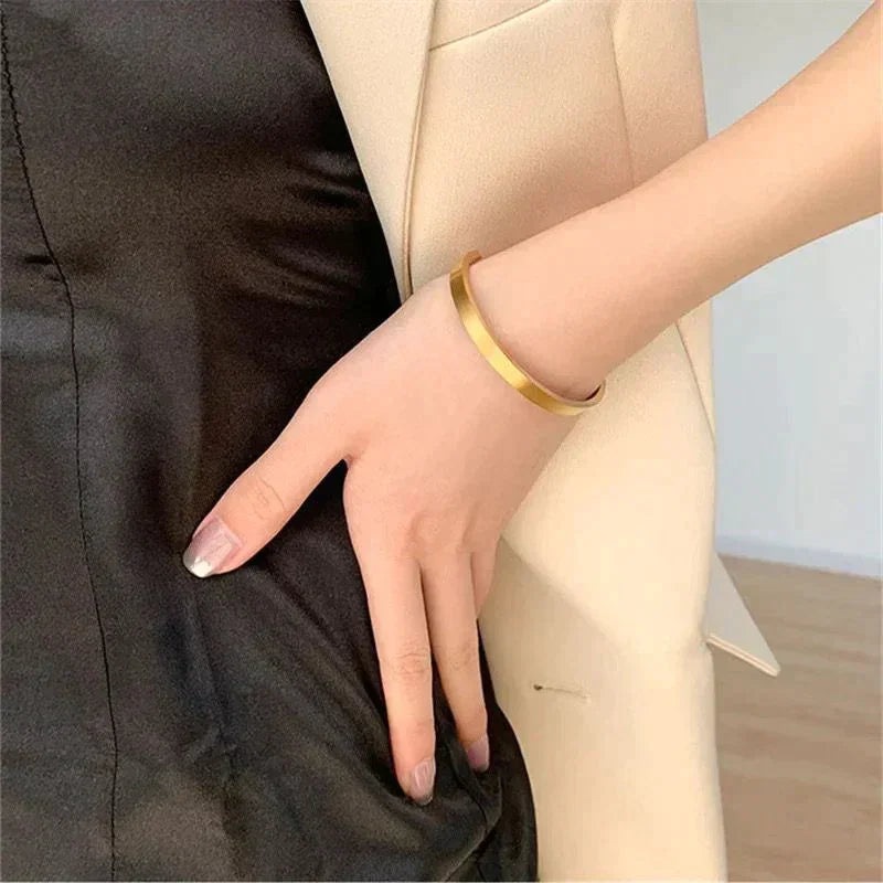Gold-Plated Adjustable Cuff Bracelet
