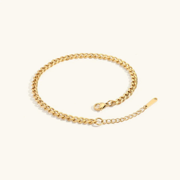 Gold-Plated Cuban Link Anklet for Women