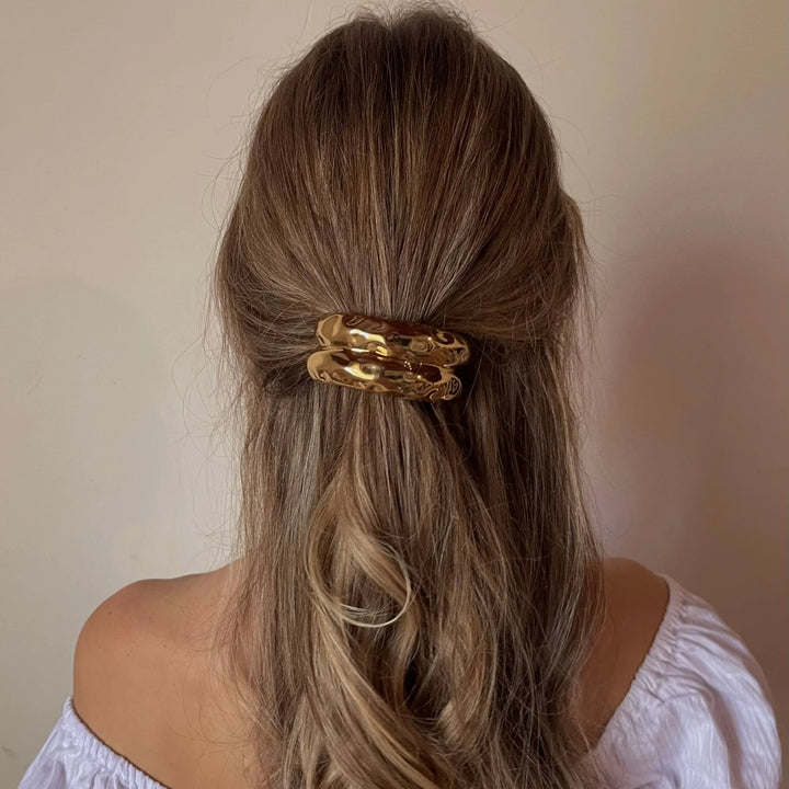Gold-Plated Stainless Steel Double Arch Pony Cuff