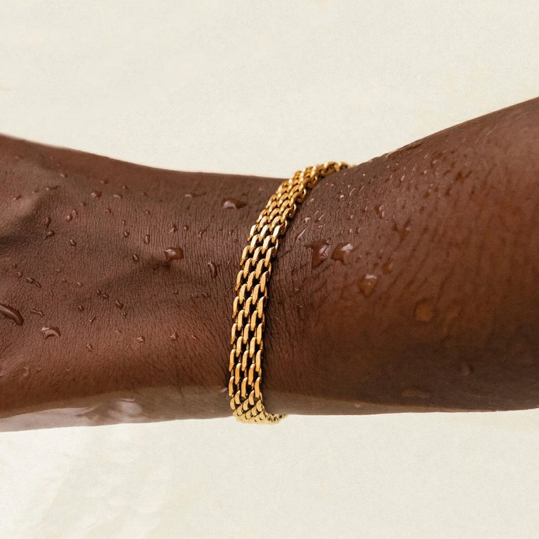 Gold-Plated Multi-Chain Bracelet