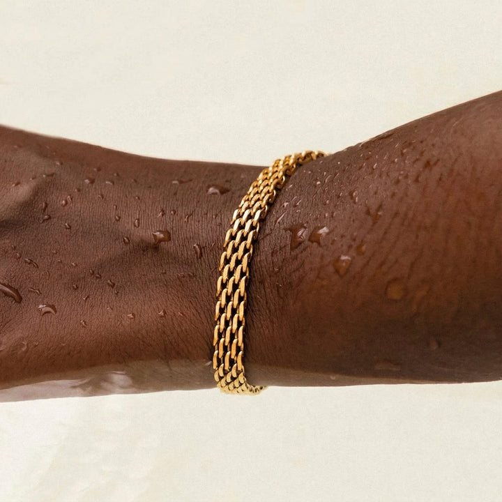 Gold-Plated Multi-Chain Bracelet