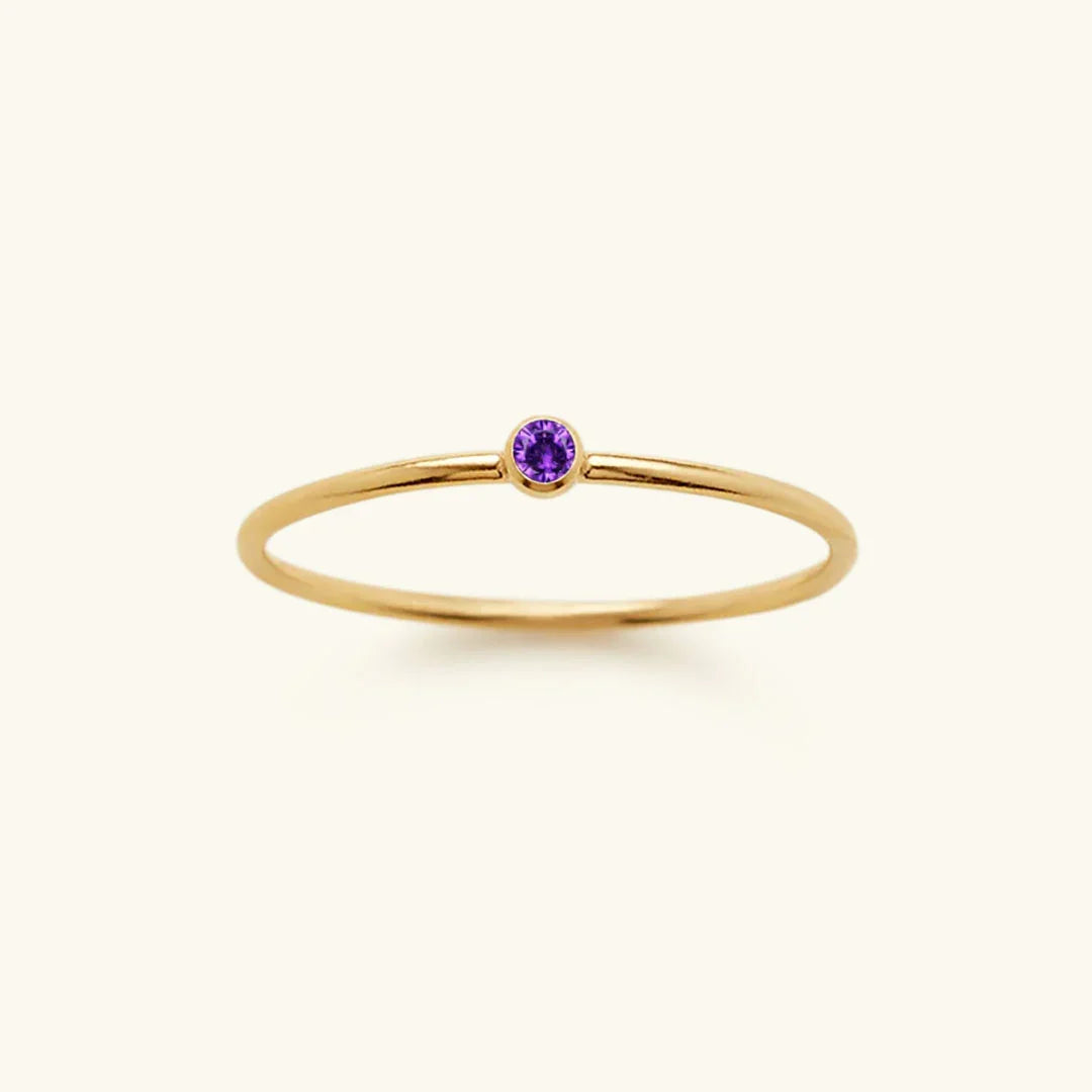 Gold-Plated Crystal Stackable Ring for Women