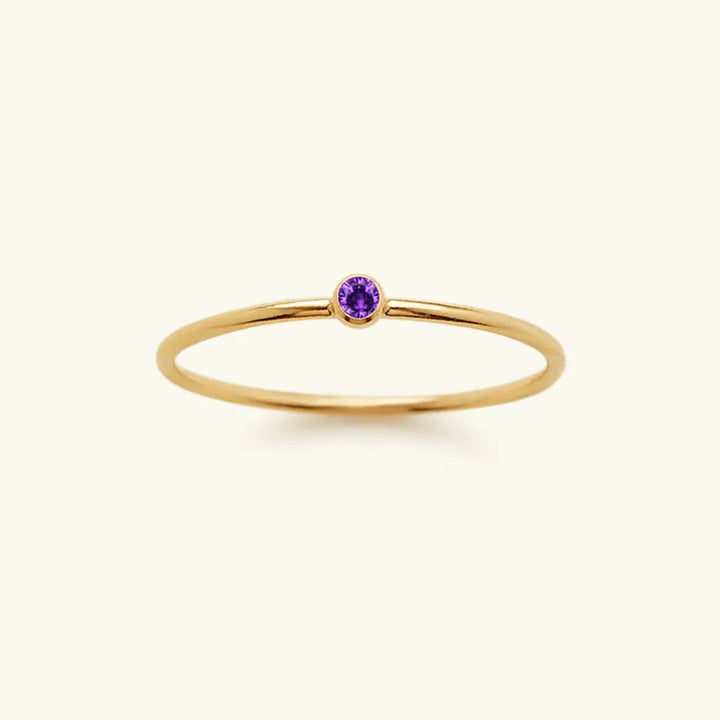 Gold-Plated Crystal Stackable Ring for Women