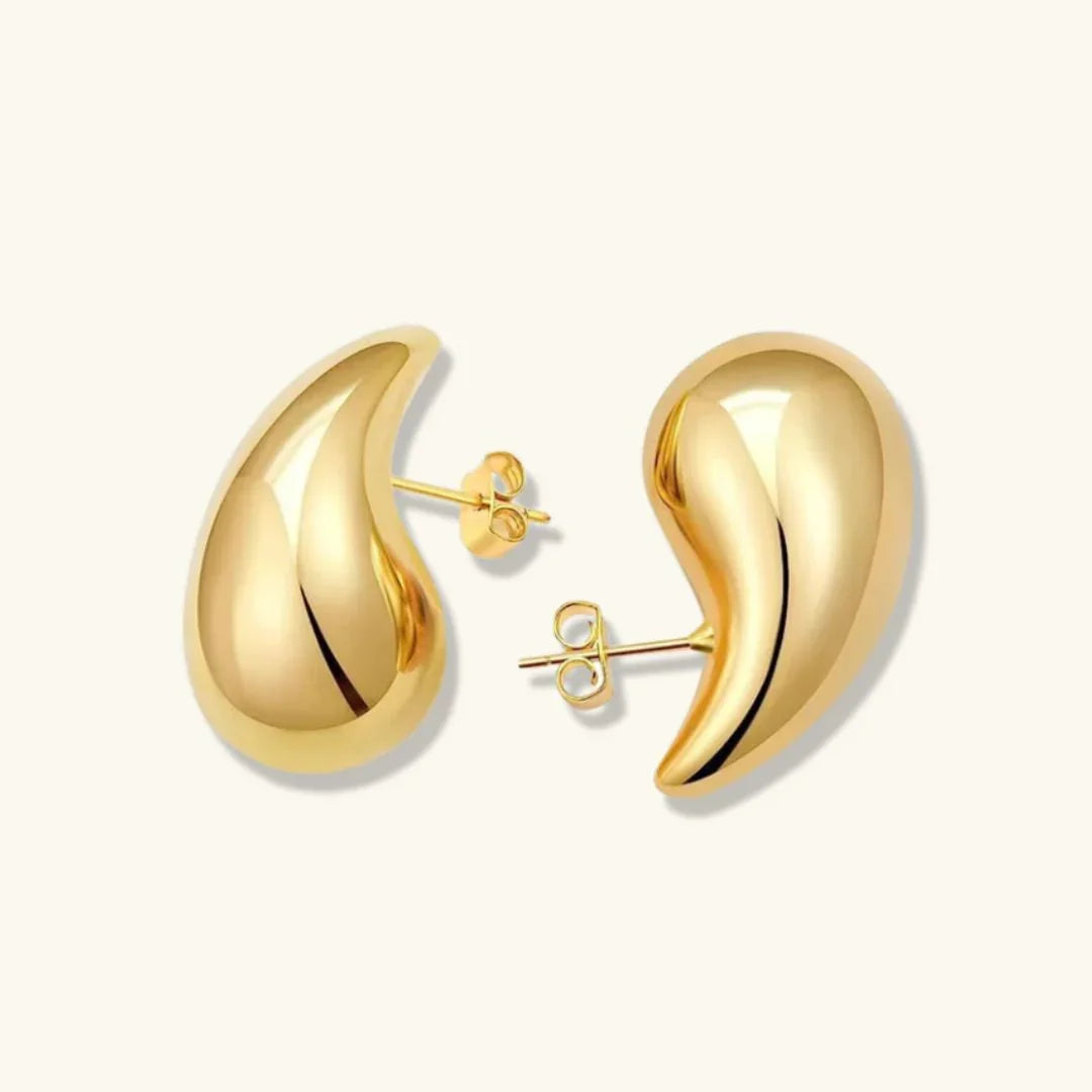 Gold-Plated Teardrop Earrings For Women