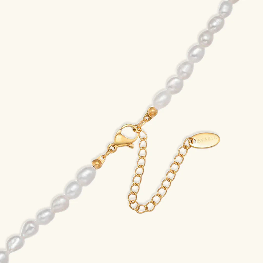 Gold-Plated Faux Pearl Choker Necklace