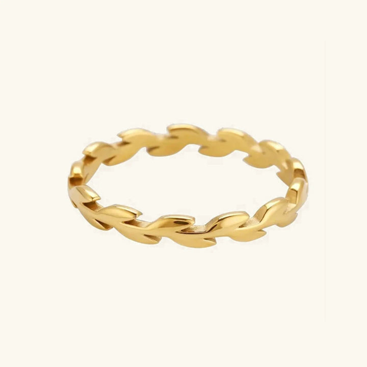 Gold-Plated Vine Stackable Ring for Women