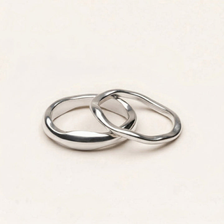 Gold-Plated Stackable Ring Set for Women