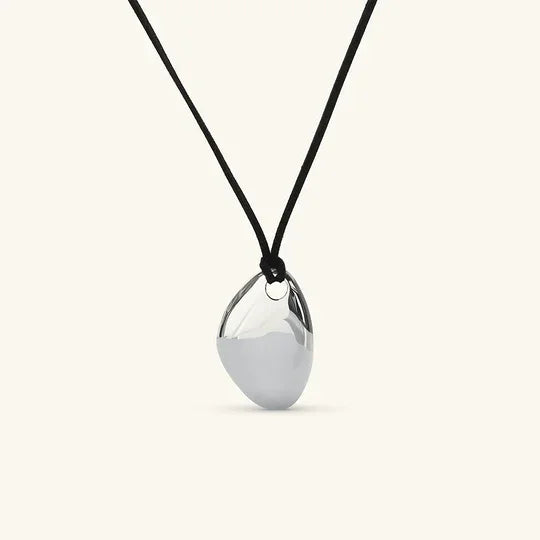 Gold-Plated Pebble Pendant Necklace for Women