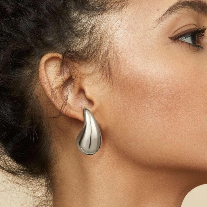Gold-Plated Teardrop Earrings For Women
