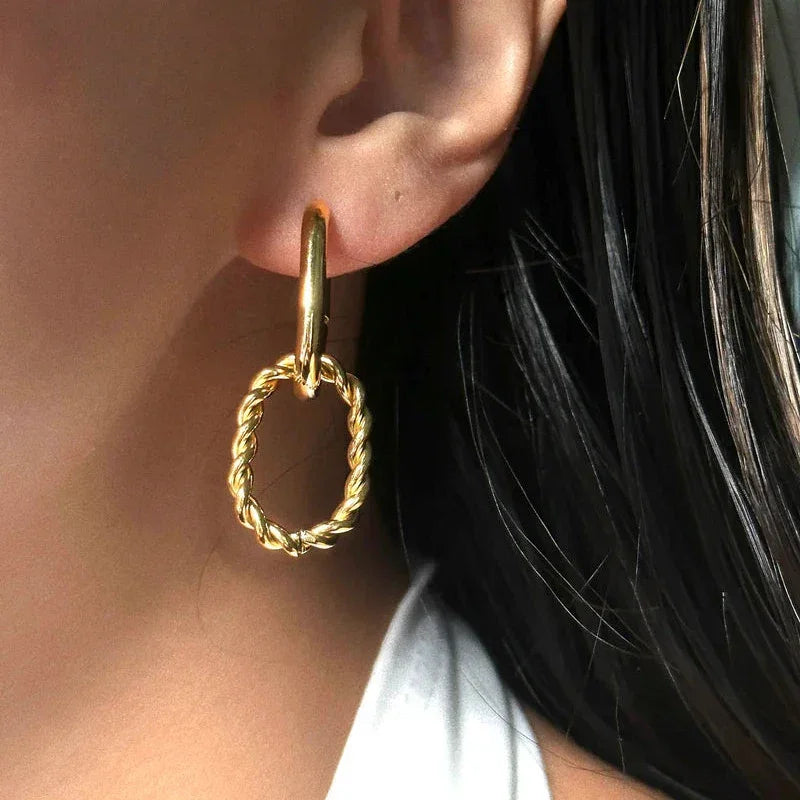 Gold-Plated Skadi Hoop Earrings