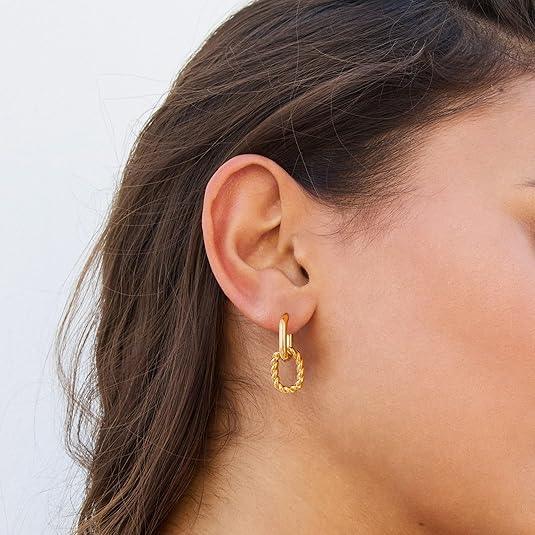 Gold-Plated Skadi Hoop Earrings